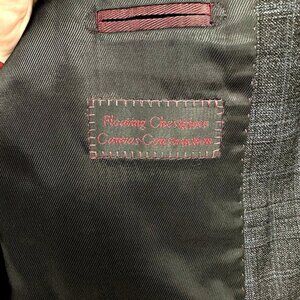 BYRON jacket blazer sport coat floating chest piece canvas construction US 40R